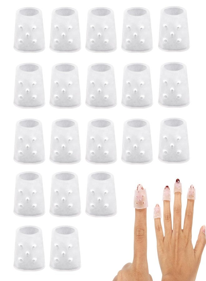 Fukaisu 10pcs Anti Skin Picking Finger Covers, Reusable Breathable Finger Protectors Skin Picking Prevention Gloves for Cracked Hands & Hangnails - Image 1